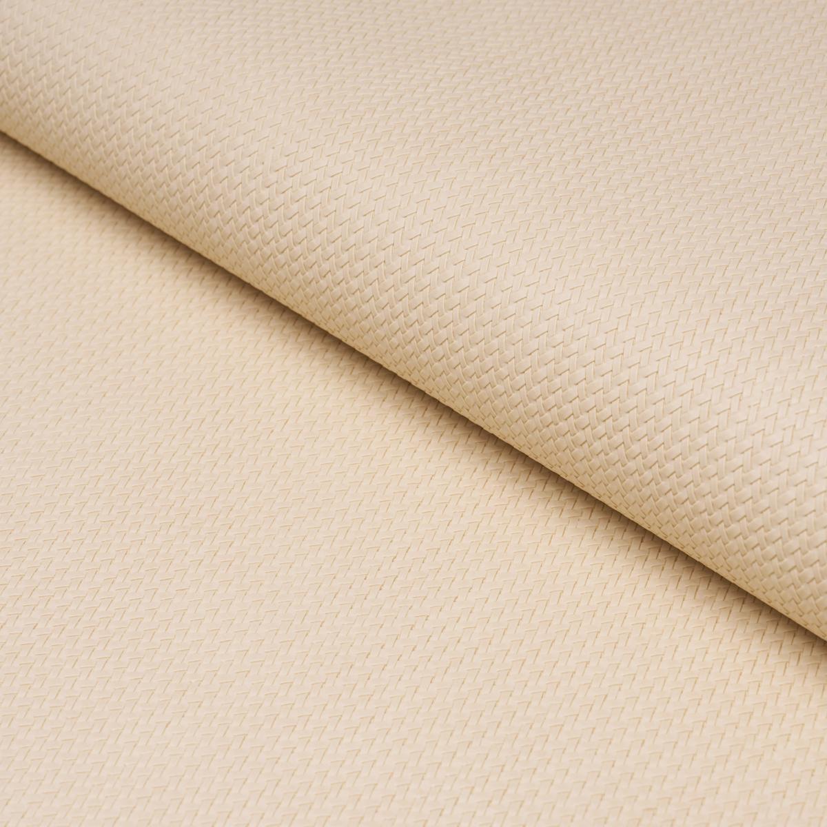 Schumacher VEGAN LEATHER RATTAN INDOOR/OUTDOOR CREAM Fabric | Atlanta Fabrics
