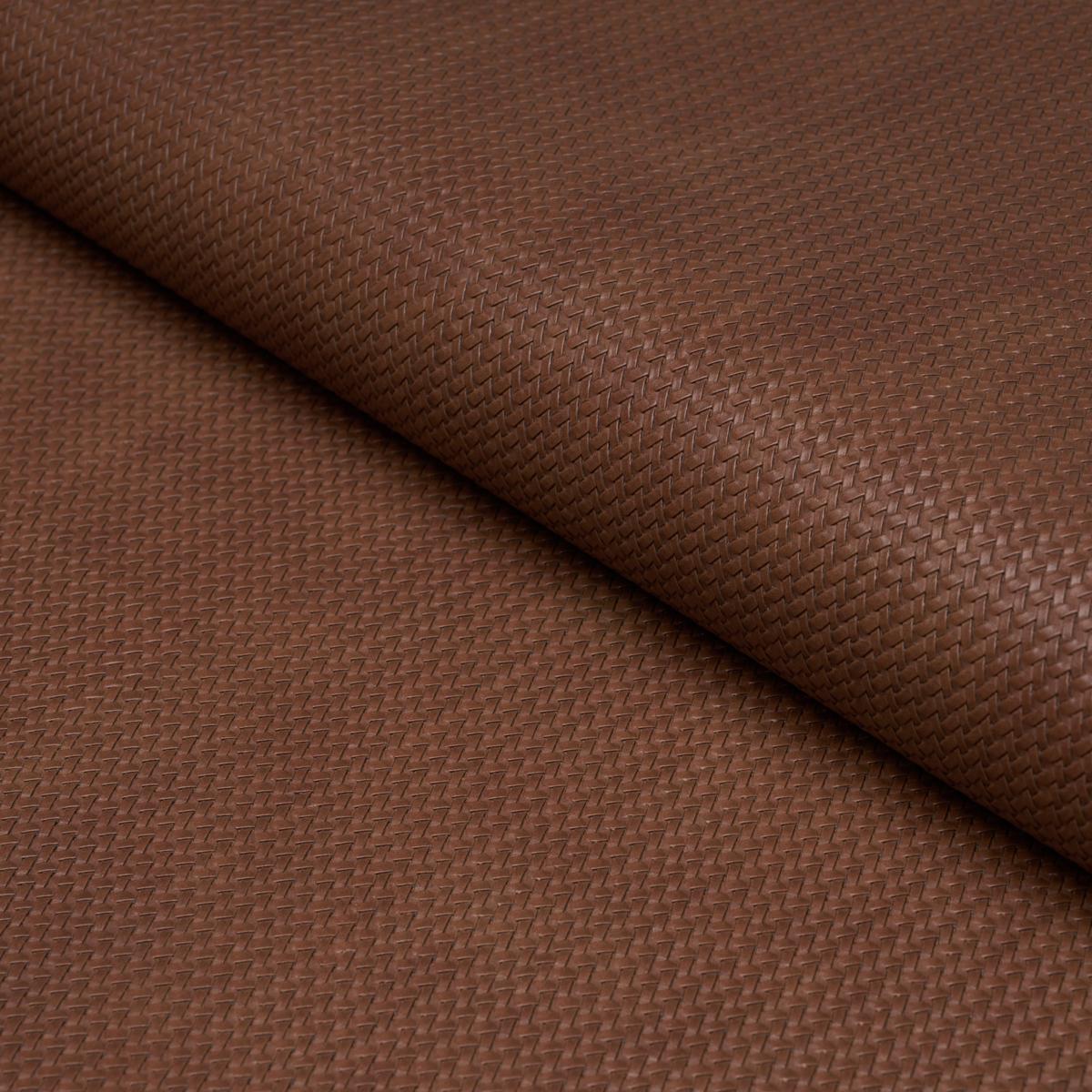 VEGAN LEATHER RATTAN INDOOR/OUTDOOR CHOCOLATE