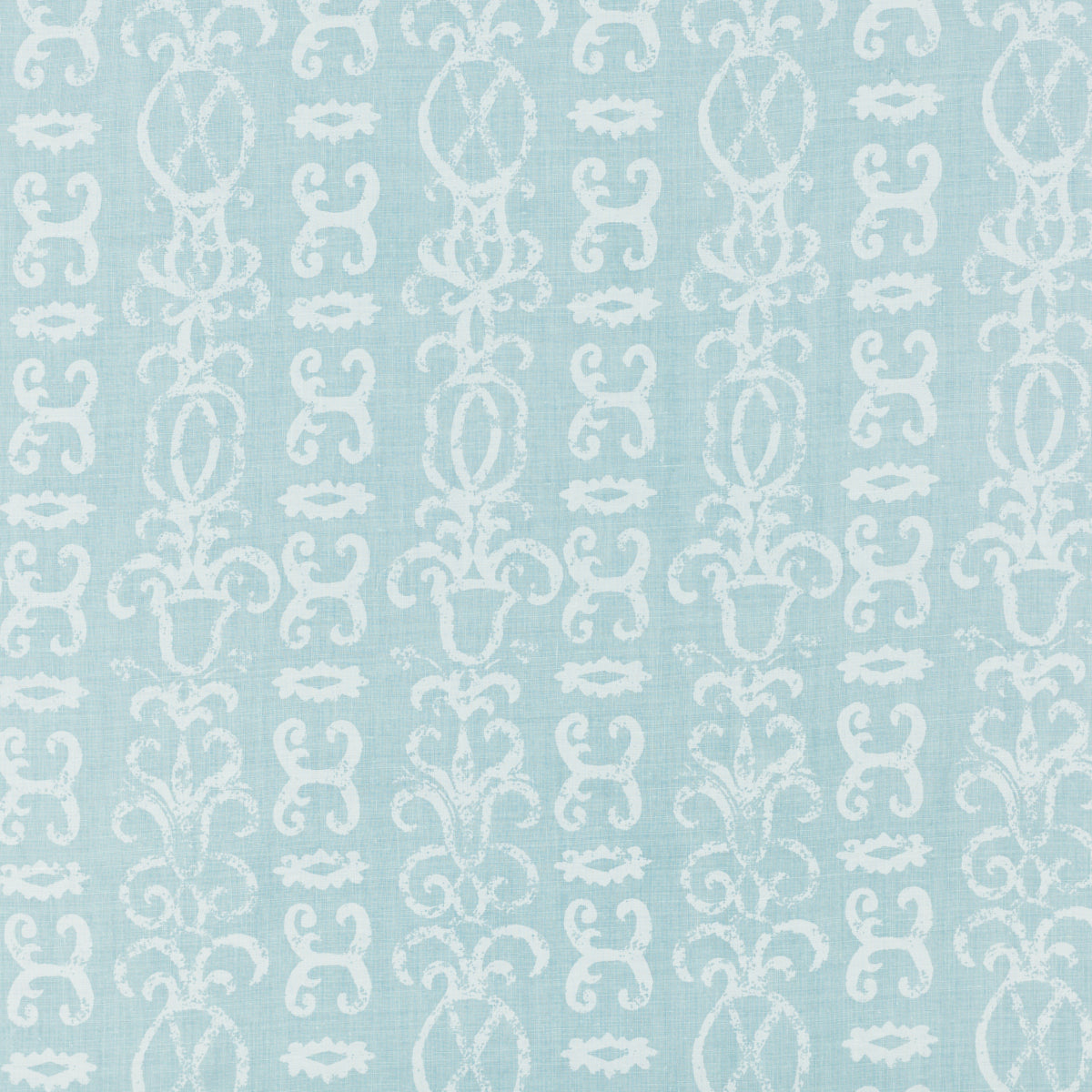 Schumacher PINEAPPLE STRIPE SEA Fabric | Atlanta Fabrics