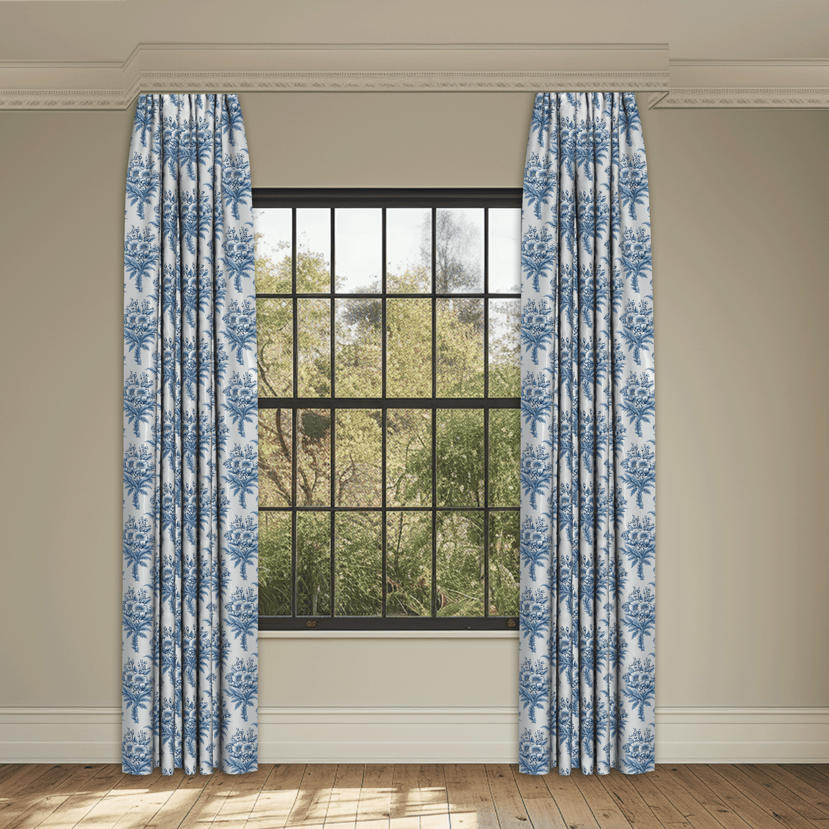 A Little Attention Blue Made to Measure Curtains