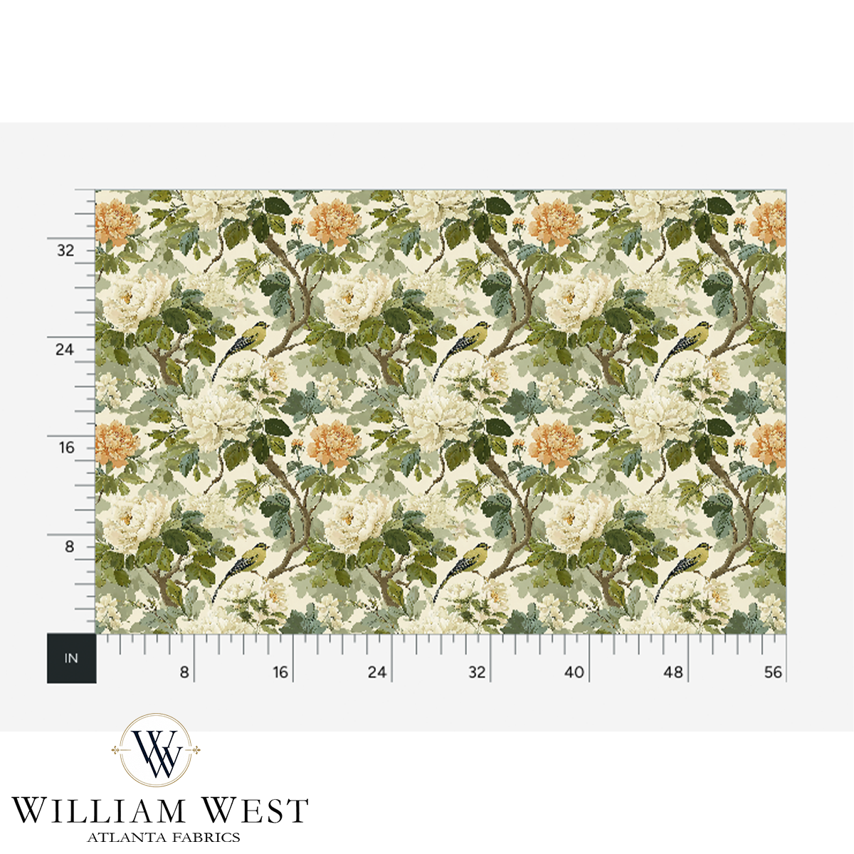 Atlanta Fabrics Addie Ivory Fabric | Atlanta Fabrics