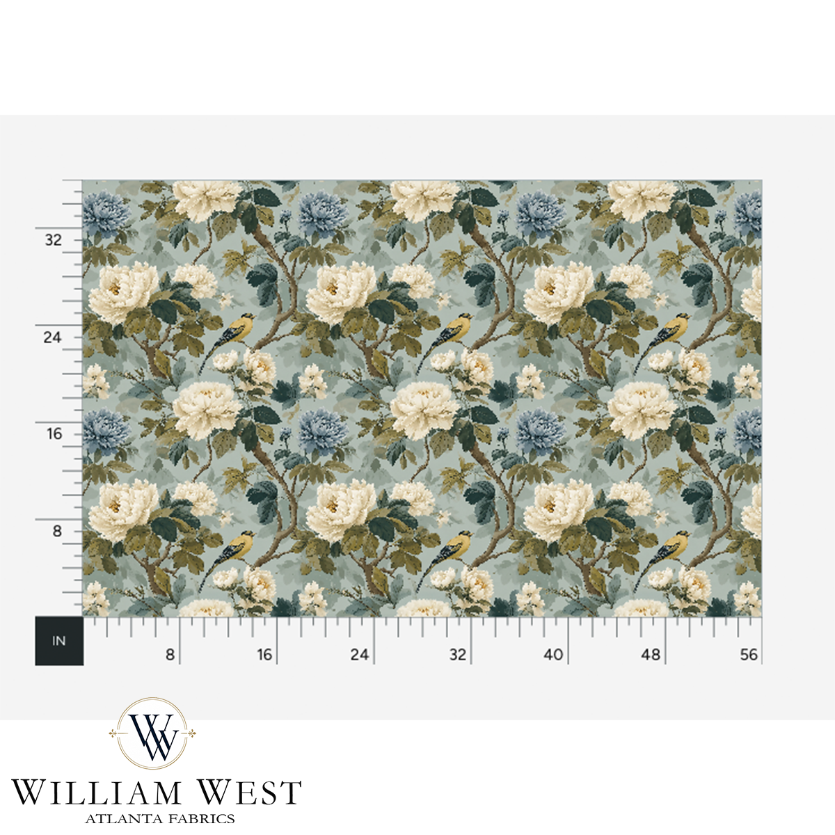 Atlanta Fabrics Addie Seafoam Fabric | Atlanta Fabrics