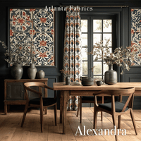 Atlanta Fabrics Alexandra Red Fabric | Atlanta Fabrics