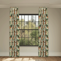 All The Flowers Emerald Drapery Panel