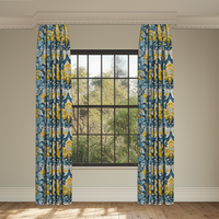 Always Shine Cyan Made to Measure Curtains