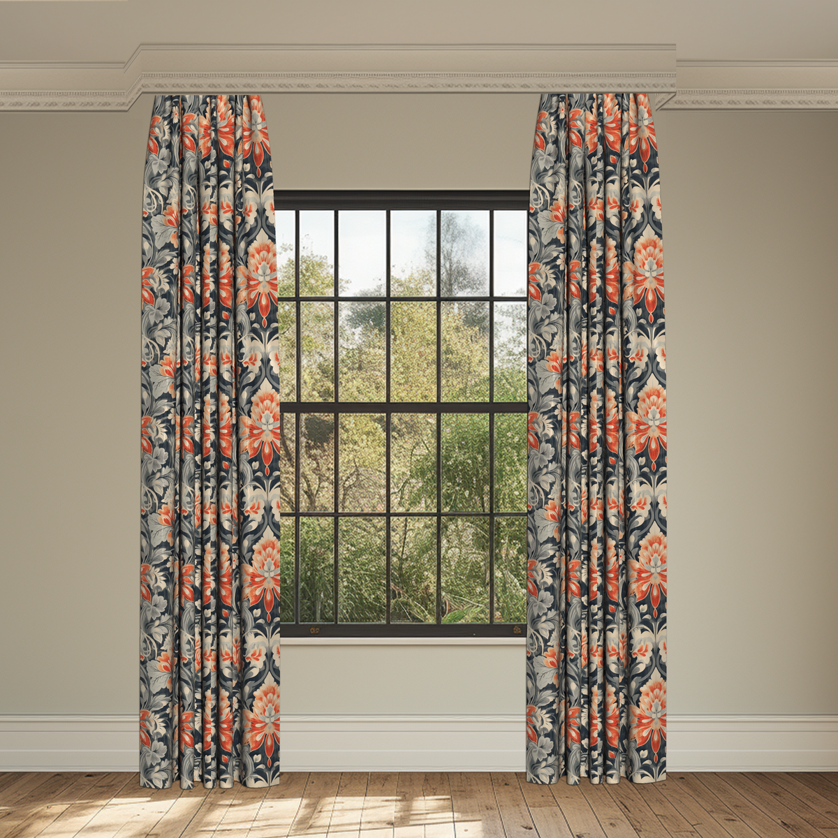 Always Shine Persimmon Made to Measure Curtains