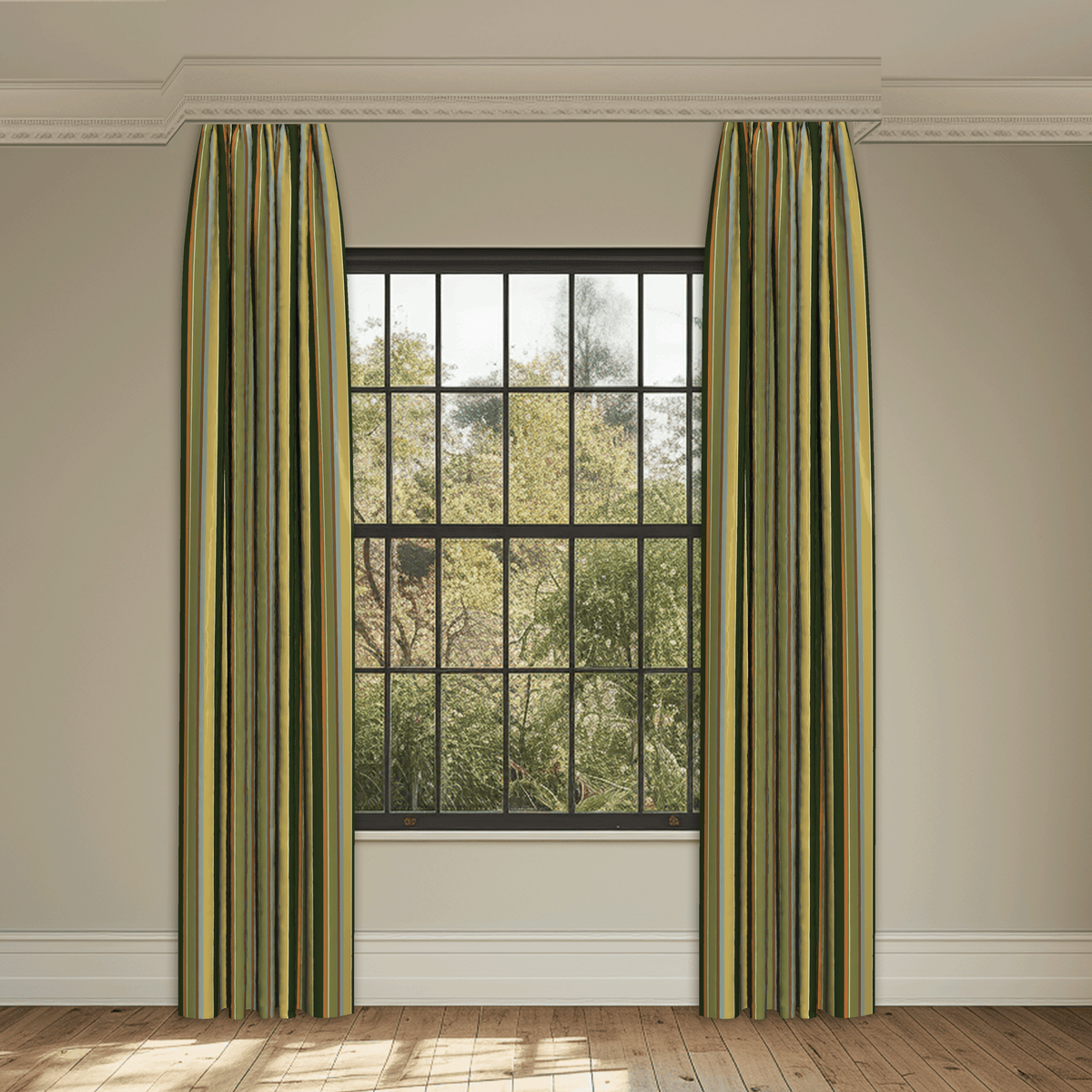 Andaman Stripe Jungle Made to Measure Curtains