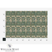 Atlanta Fabrics Arcadian Song Teal Fabric | Atlanta Fabrics