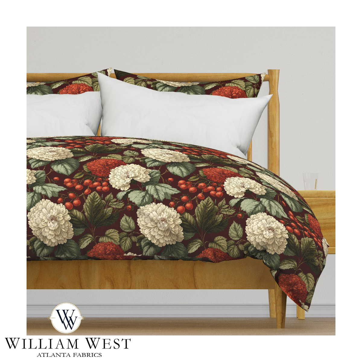 Atlanta Fabrics Ashford Court Red Fabric | Atlanta Fabrics