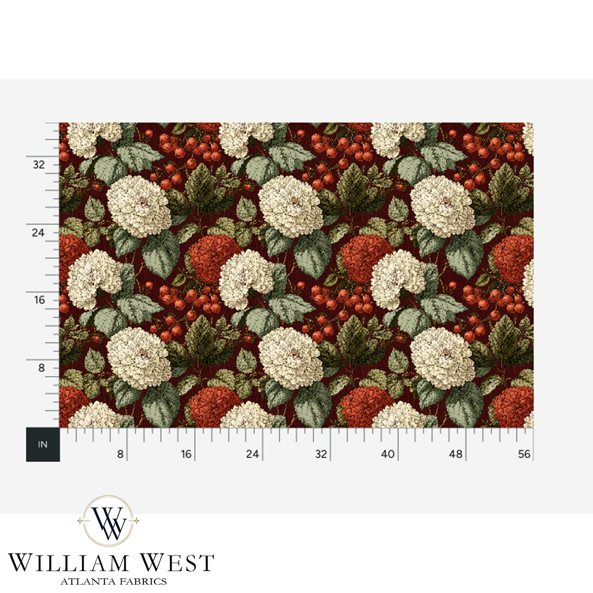 Atlanta Fabrics Ashford Court Red Fabric | Atlanta Fabrics