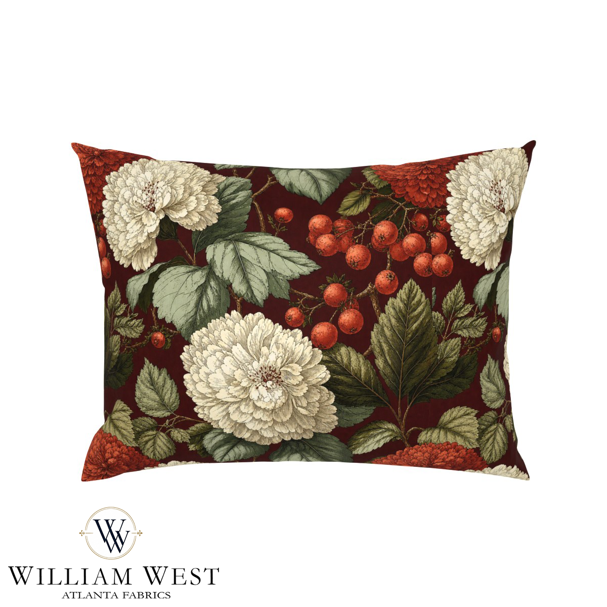 Atlanta Fabrics Ashford Court Red Fabric | Atlanta Fabrics