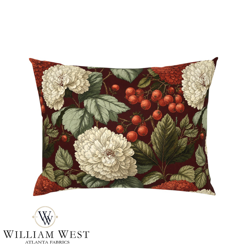 Atlanta Fabrics Ashford Court Red Fabric | Atlanta Fabrics