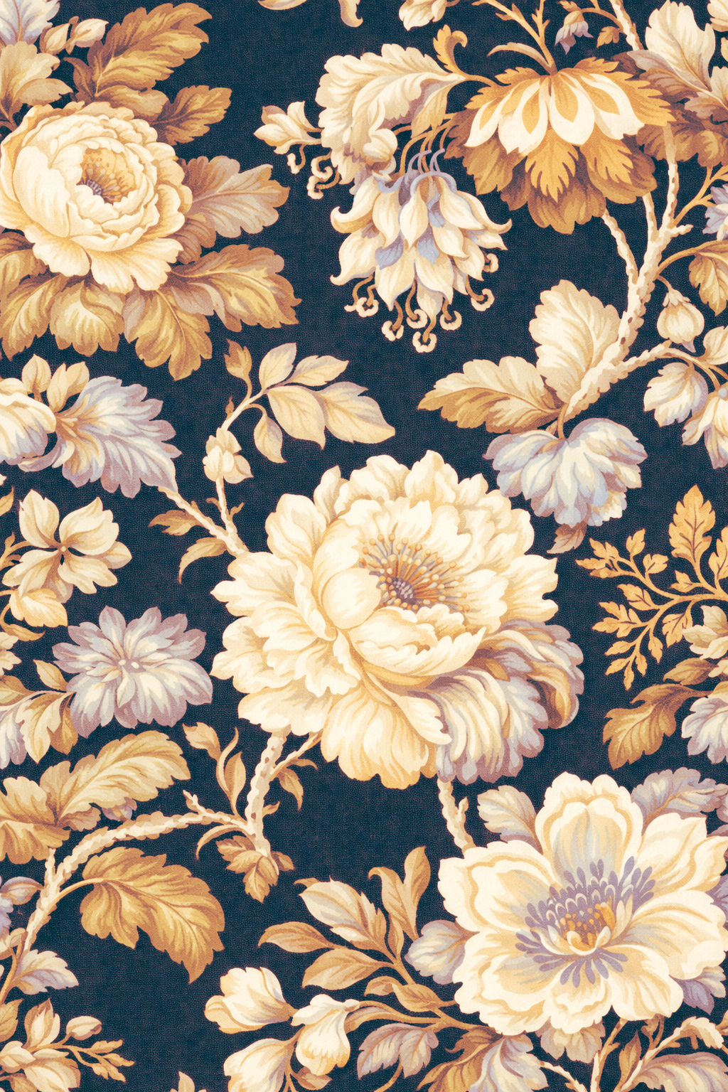 Atlanta Fabrics Ashley River Floral Gold Fabric | Atlanta Fabrics