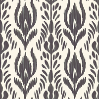 William West Designs Aspen Ikat Charcoal Fabric | Atlanta Fabrics