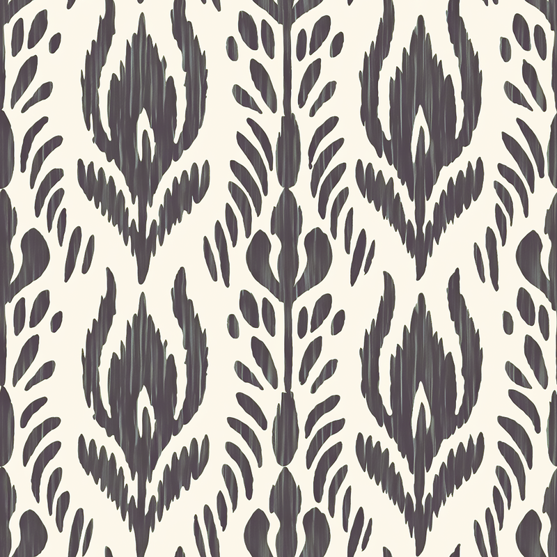 William West Designs Aspen Ikat Charcoal Fabric | Atlanta Fabrics