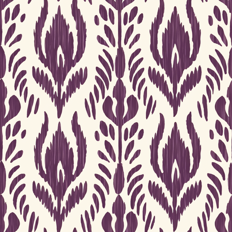 William West Designs Aspen Ikat Plum Fabric | Atlanta Fabrics