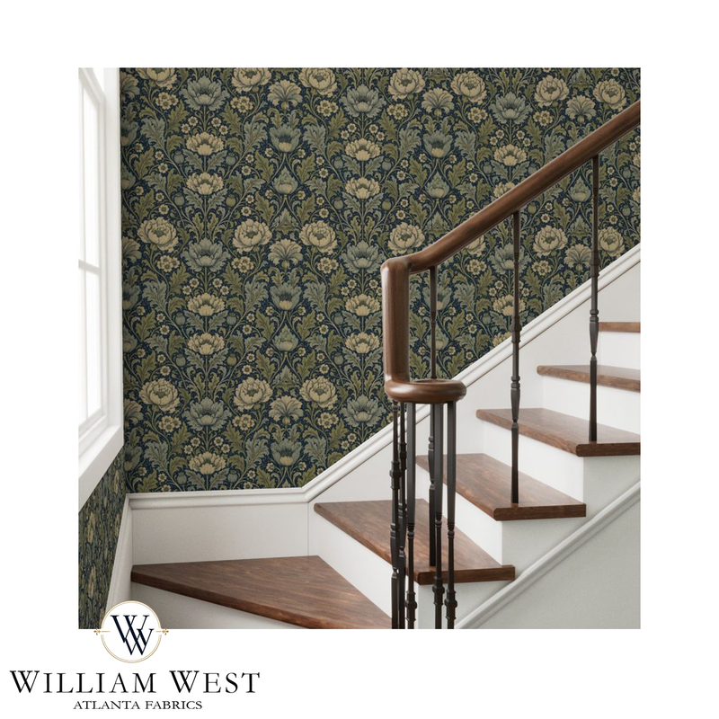 Atlanta Fabrics Aster Valley Aspen Wallpaper | Atlanta Fabrics