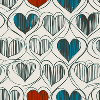 Atlanta Fabrics At The Heart Of It Teal Fabric | Atlanta Fabrics