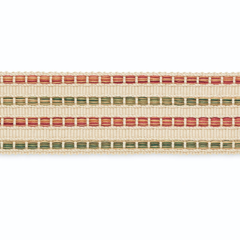 Schumacher MARTHA BRAID SAGE/BERRY/BEIGE Trim | Atlanta Fabrics