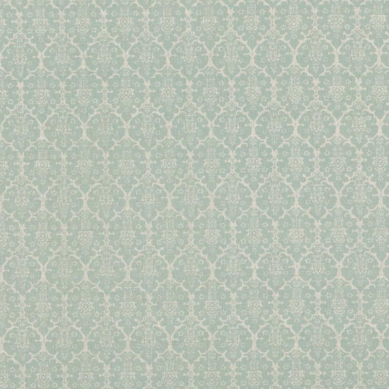 Schumacher BURLEY AQUA Fabric | Atlanta Fabrics