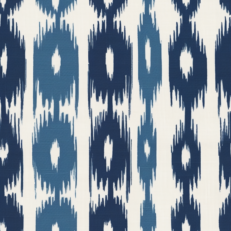 William West Designs Banyan Stripe Ikat Indigo Fabric | Atlanta Fabrics