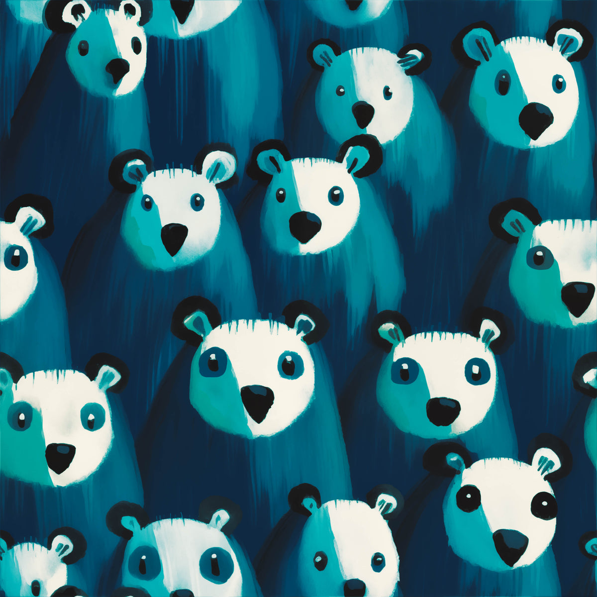 Bears In Aquamarine
