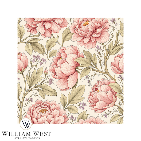 Atlanta Fabrics Bellamy Peony Pink Fabric | Atlanta Fabrics