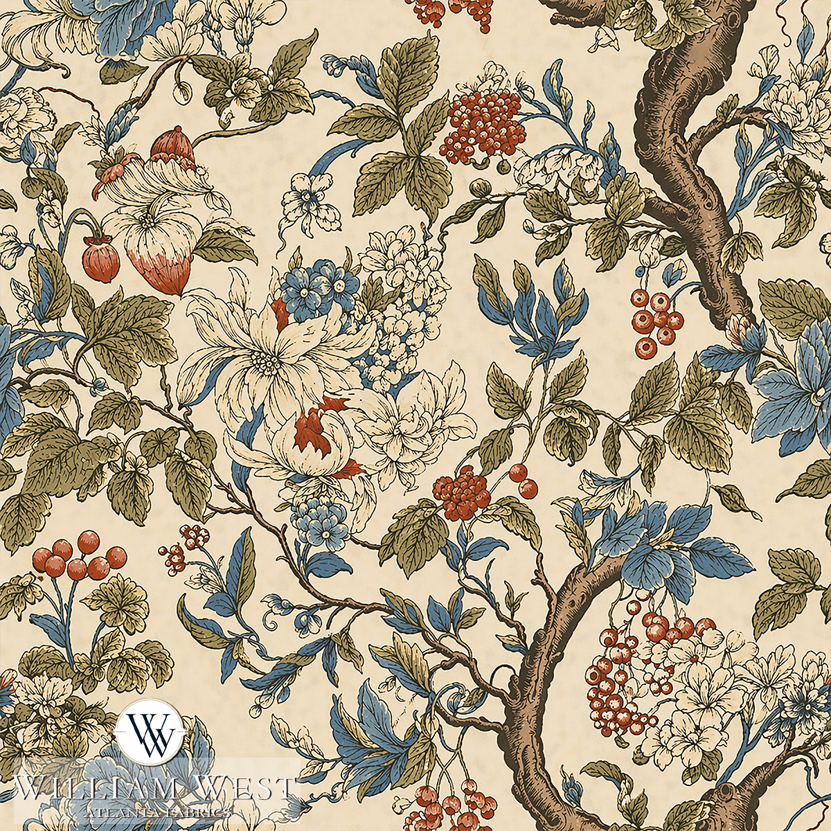 Atlanta Fabrics Belle Isle II Chocolate Fabric | Atlanta Fabrics