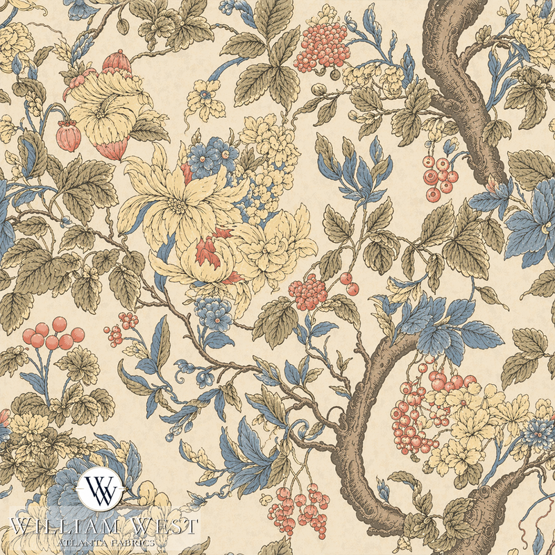 Atlanta Fabrics Belle Isle II French Blue Fabric | Atlanta Fabrics