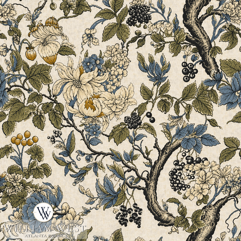 Atlanta Fabrics Belle Isle II Moss Fabric | Atlanta Fabrics