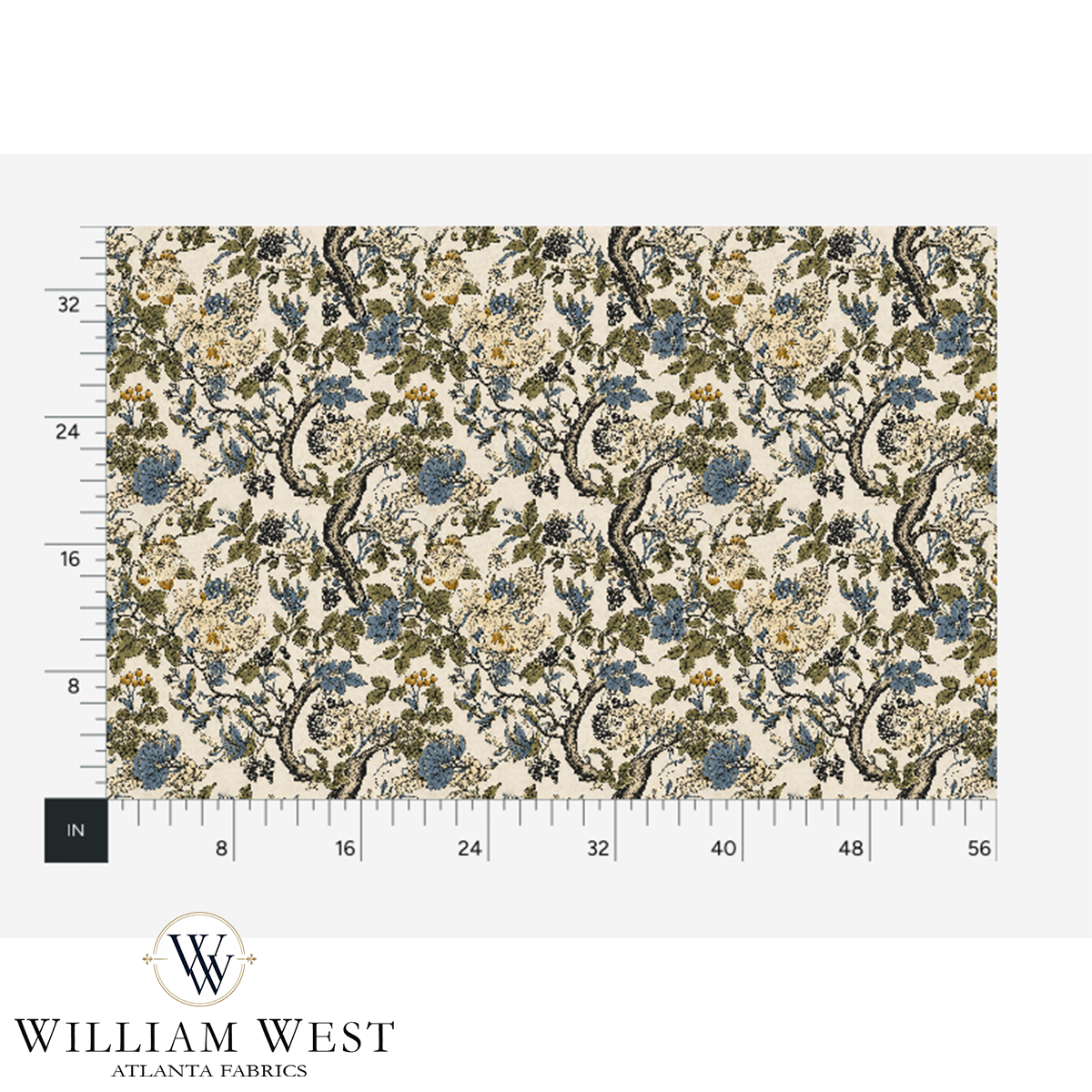 Atlanta Fabrics Belle Isle II Moss Fabric | Atlanta Fabrics