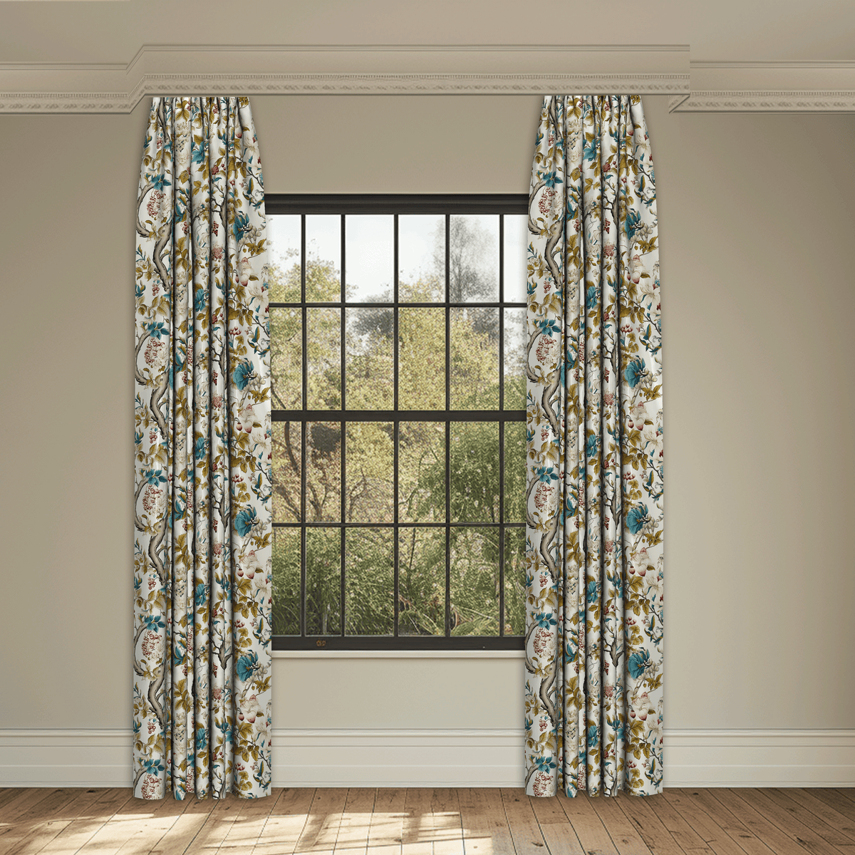 Belle Isle Teal Made to Measure Curtains