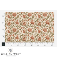 Botanical Scrollwork Coral