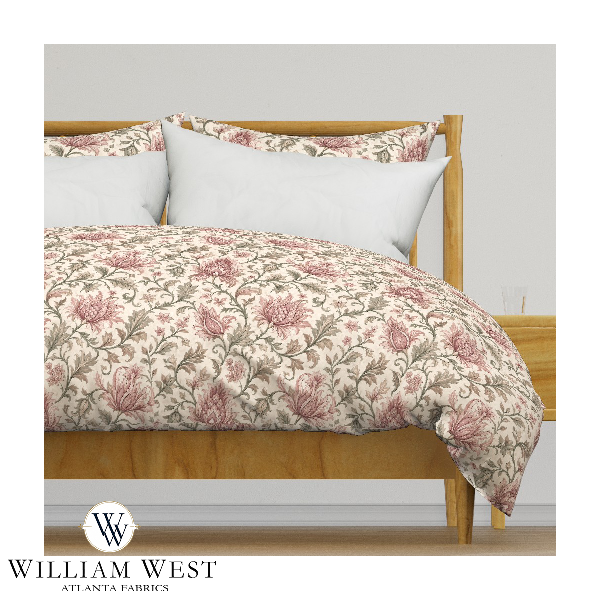 Botanical Scrollwork Pink