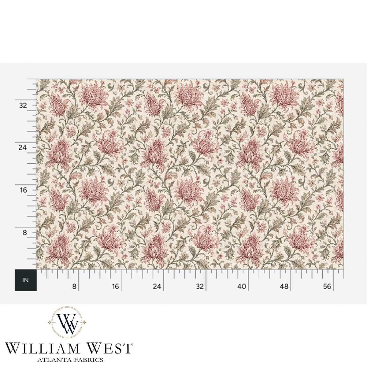 Botanical Scrollwork Pink