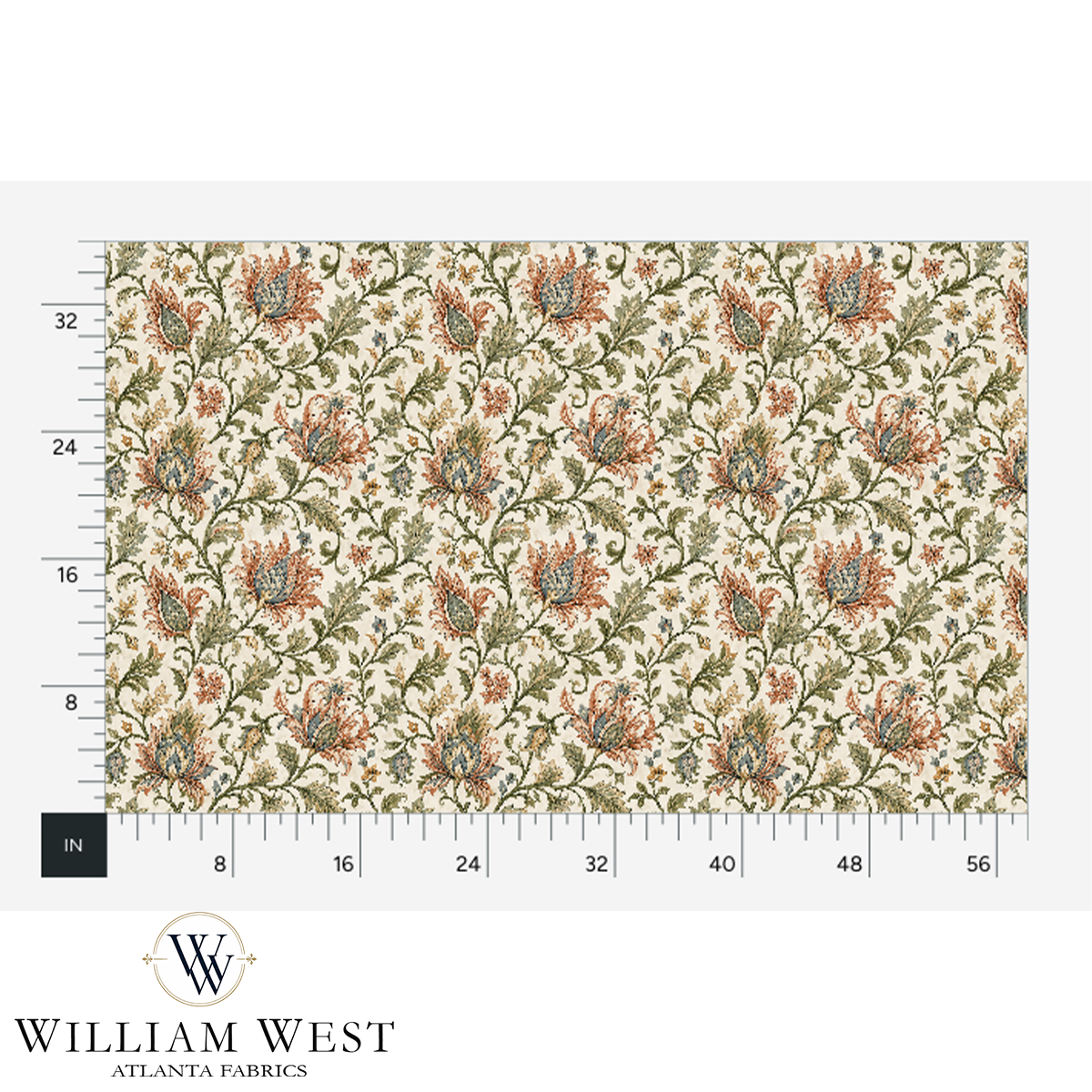 Botanical Scrollwork Sage