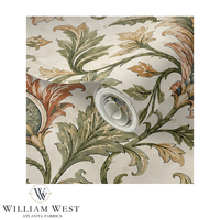 Botanical Scrollwork Sage Wallpaper
