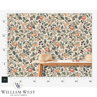 Bramble Orchard Apricot Wallpaper