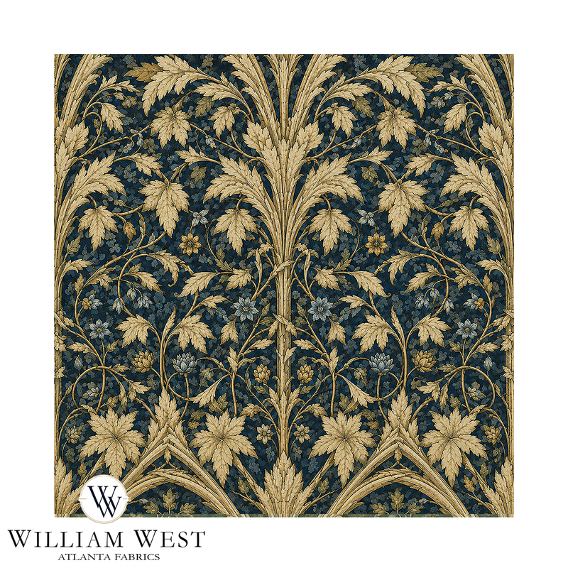 Atlanta Fabrics Bramble & Blossom Cornflower Fabric | Atlanta Fabrics