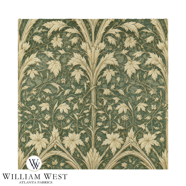 Atlanta Fabrics Bramble & Blossom Sage Fabric | Atlanta Fabrics