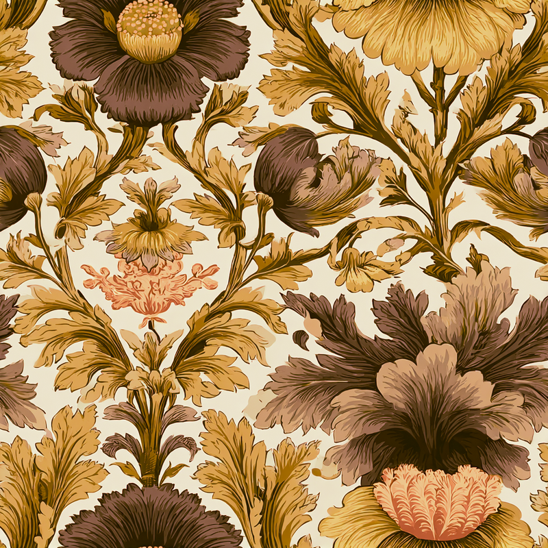William West Designs Bramblehedge Cottage Ochre Fabric | Atlanta Fabrics