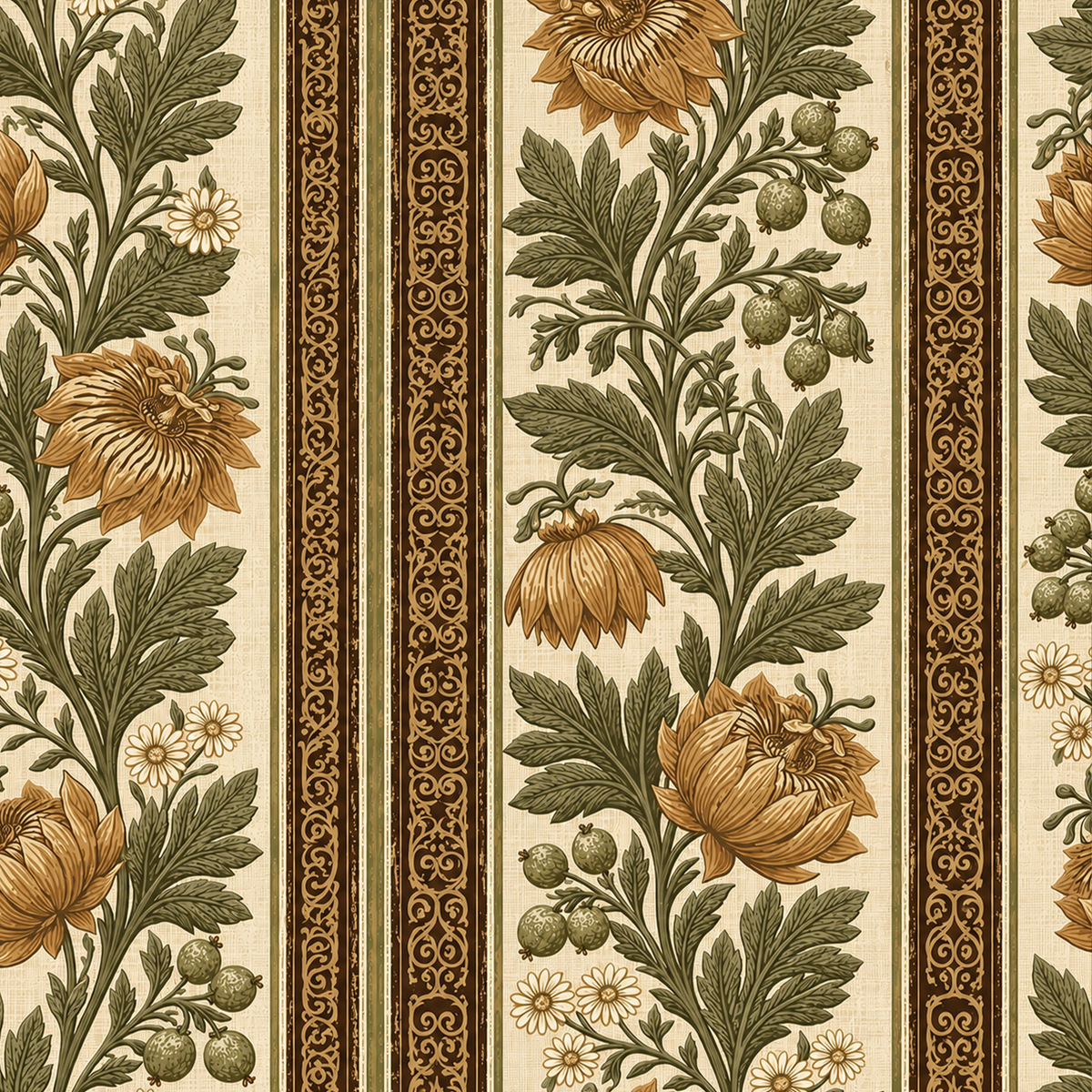 Briarwick Stripe Brass Wallpaper