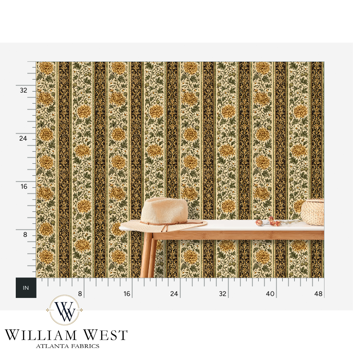 Briarwick Stripe Brass Wallpaper