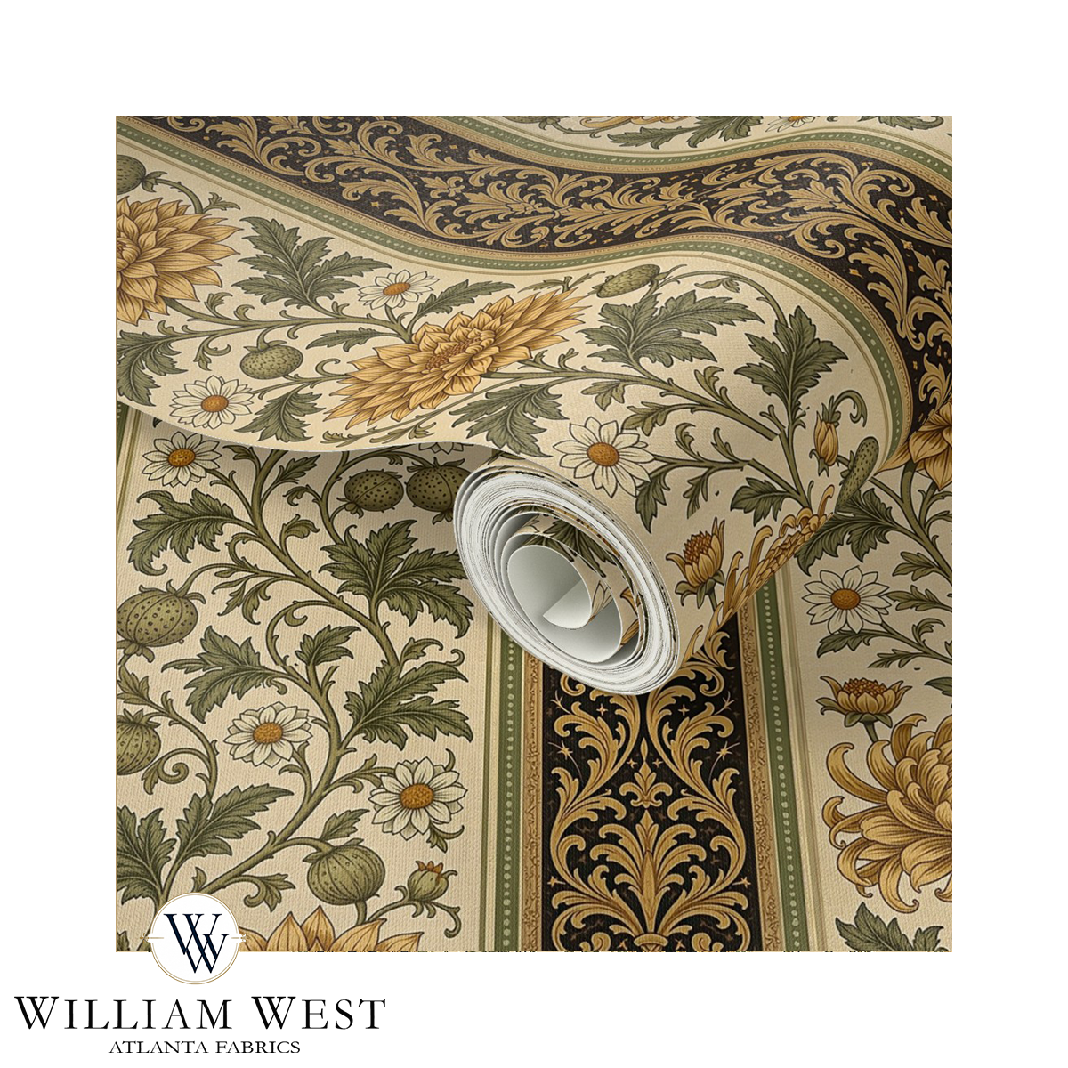 Briarwick Stripe Brass Wallpaper