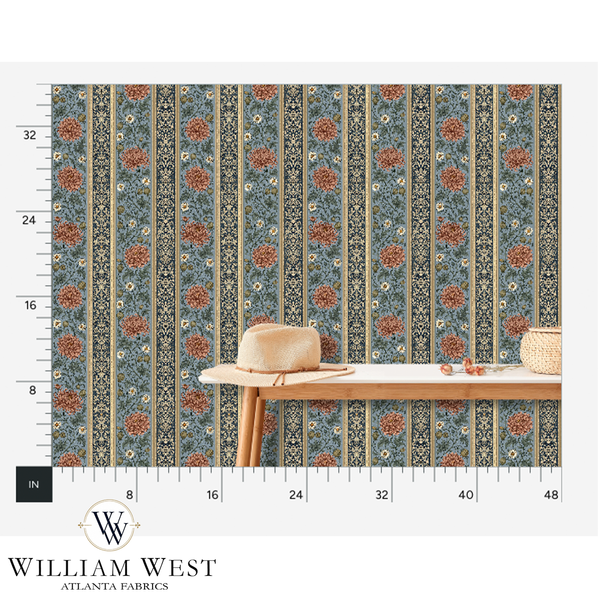 Briarwick Stripe Cornflower Wallpaper