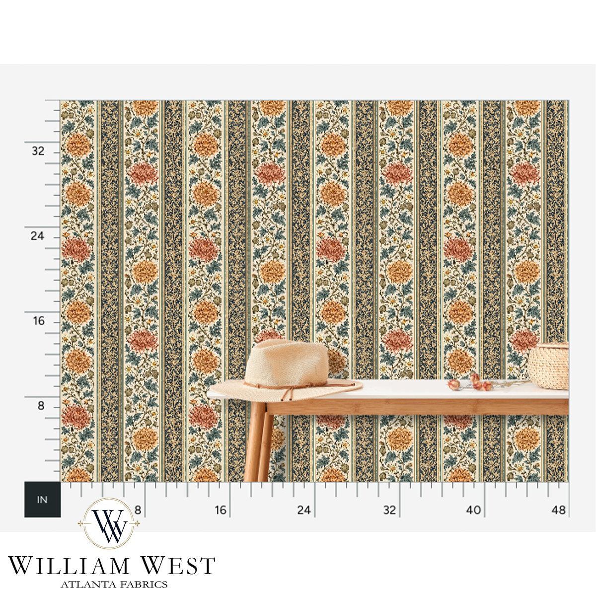 Briarwick Stripe Persimmon Wallpaper