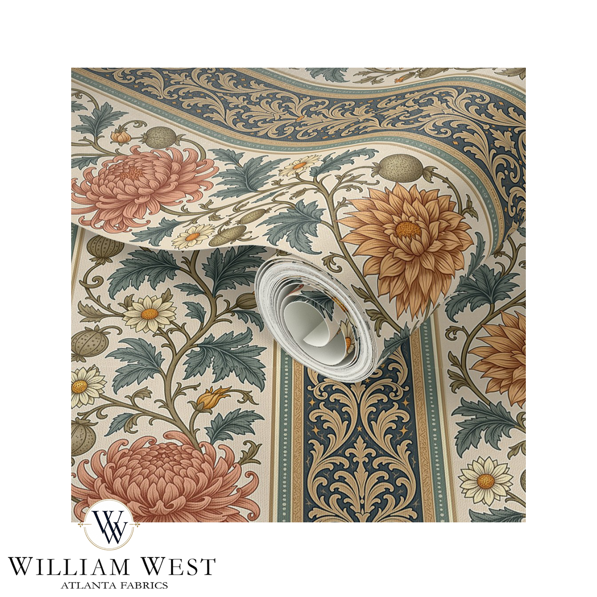 Briarwick Stripe Persimmon Wallpaper
