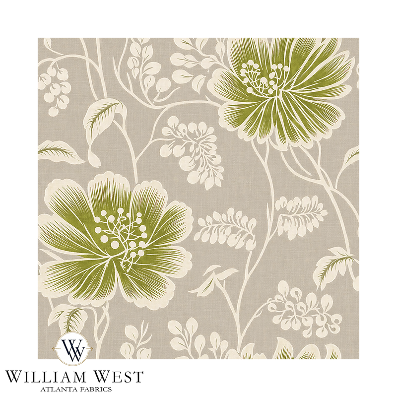Atlanta Fabrics Bridal Meadow II Wasabi Fabric | Atlanta Fabrics