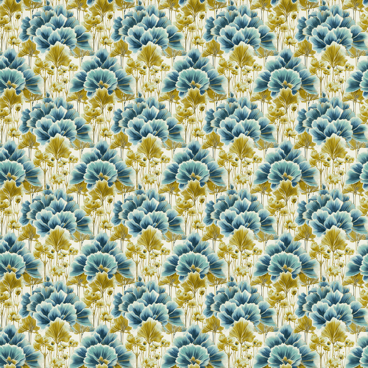 Bring Out The Best Teal Mustard Drapery Panel