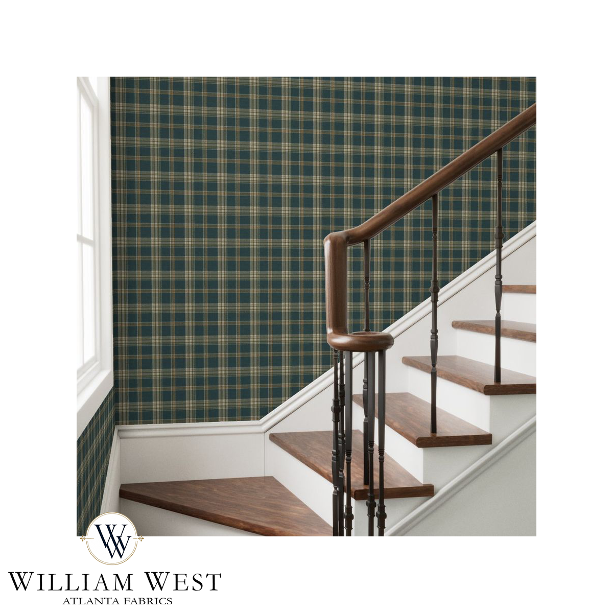 Cabin Plaid Marshland Wallpaper